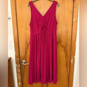 Ava & Viv Sleeveless Maxi Dress in Deep Pink